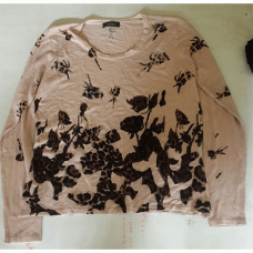 Long Sleeve with Black Flowers